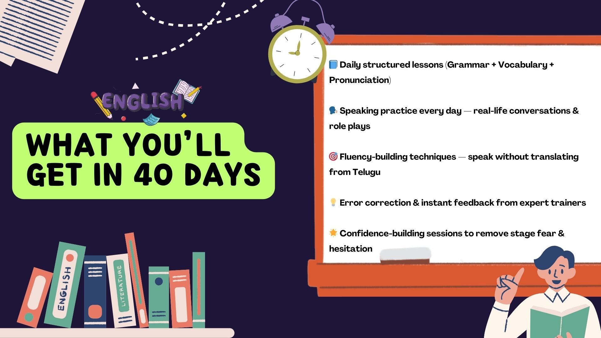 Orange and Cream Illustrative Learning English Presentation (1)