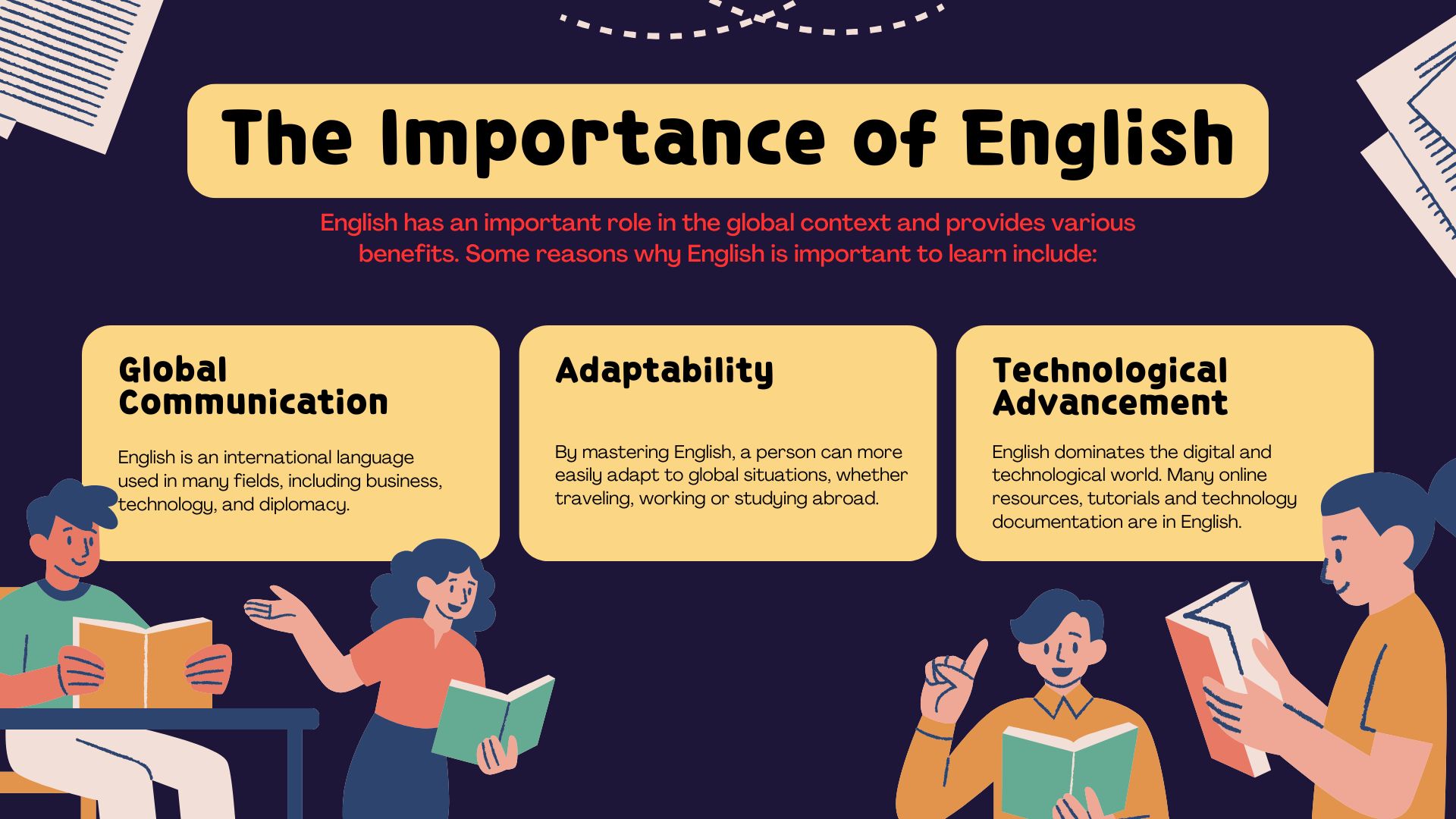 Orange and Cream Illustrative Learning English Presentation (2)
