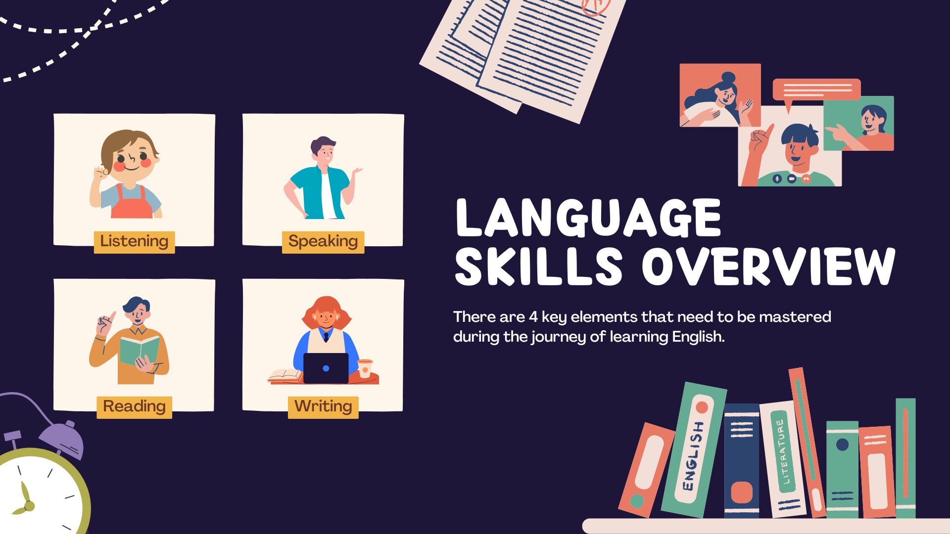 Orange and Cream Illustrative Learning English Presentation (3)